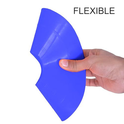 Athllete Durable and Flexible Soccer Cones (Set of 50) - Highly Visible Cones for Sports Training - Ideal Soccer Cones for Training - color: 50 Pack, Blue