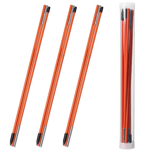 Golf Alignment Sticks, 3 Pack 48” Alignment Stick Rods for Golf Training, Collapsible Golf Practice Aiming Stick with Clear Tube Case