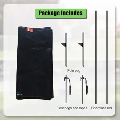 Driveway Net for Kids Safety - LUTICO 36’ Wide 40" Tall Driveway Guard with High Visibility Reflective Tape, Driveway Net to Stop Basketballs from Rolling into Street, Easy to Install (Black)