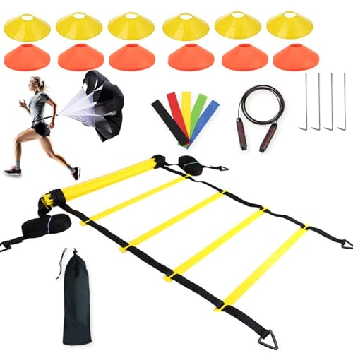Speed Training Practice Poles - Adjustable Soccer Practice Poles, Professional Speed Trainings Gear | Foldable Sports Agility Set, Multi Sport Training Poles for Athletes, Kids, Adults - color: Package 5
