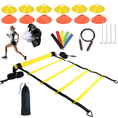 Speed Training Practice Poles - Adjustable Soccer Practice Poles, Professional Speed Trainings Gear | Foldable Sports Agility Set, Multi Sport Training Poles for Athletes, Kids, Adults - color: Package 5