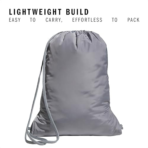 adidas Alliance Sackpack – Drawstring Backpack for Sports, Small Gym Bag - color: Twill Grey/Rose Gold/Grey/3