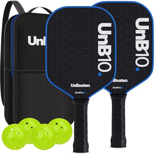 Pickleball Paddles Set of 2, USAPA Approved Carbon Fiber Pickleball Paddles 16mm Set, Pickleball Paddle for Men and Women, Lightweight Pickleball Rackets Including 4 Pickle Balls & Bag