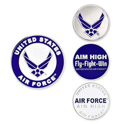 PinMart's Officially Licensed Air Force Golf Essentials Gift Set, Golf Divot Tool, Hat Clip, Magnetic Ball Markers, Large Ball Marker with Presentation Box - Gifts and Accessories