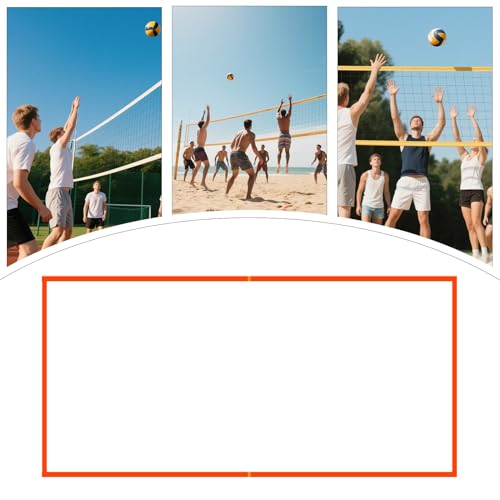Volleyball Lines for Grass,Clear Volleyball Court Boundary Lines | Visible Marking Rope Set Sports Field Border for Picnic Backyard Camping Grass Beach Lawn
