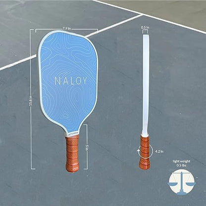 Pickleball Paddles Set of 4 Paddles with 2 Indoor & 2 Outdoor Balls, 1 Pickleball Bag, Pickleball Paddle Fiberglass Surface, Lightweight, Aesthetic, Minimal Design