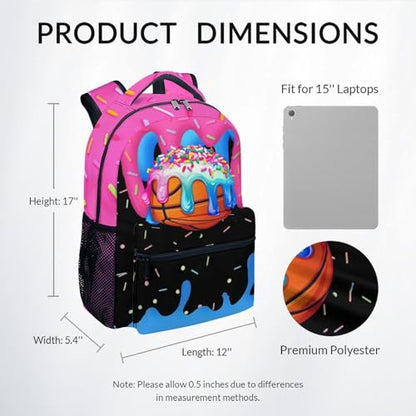 Backpack for Boys Kids - Basketball Sports Backpack Youth Player Drip Design Kids Toddler Schoolbag Large Capacity 17" for Kindergarten Elementary - color: Blue