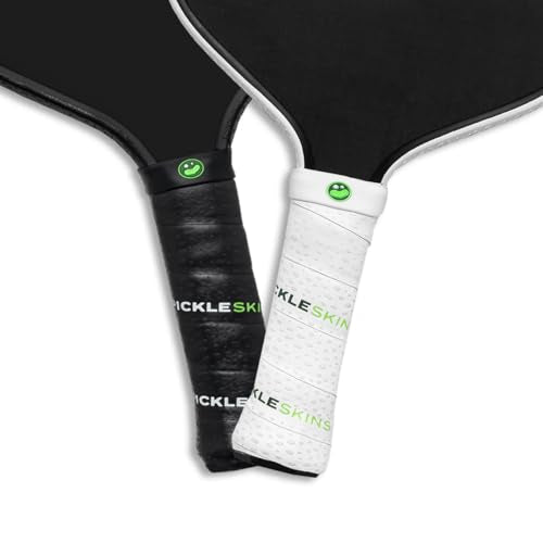 Bread and Butter Replacement Grips for Pickleball Paddles Textured Grip, Black and White