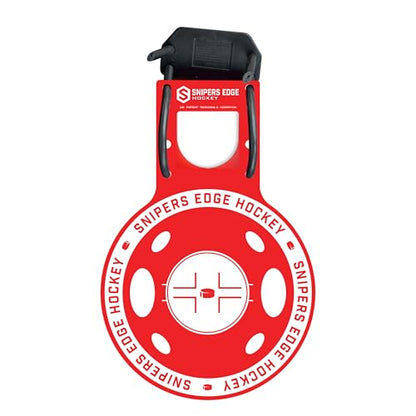 NOVO Hockey Shooting Targets by Snipers Edge – Durable Training Targets for All Levels – High-Visibility Red with White Center – Quick Clip-On Fit for Any Goalpost – Assembled in USA