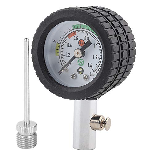 Stainless Steel Air Pressure 95g Easy Read Dial Needle Valve for Football Basketball Volleyball, Accurate Pressure Measurement Tool for Ball Inflation, Lightweight Portable Pump Pr