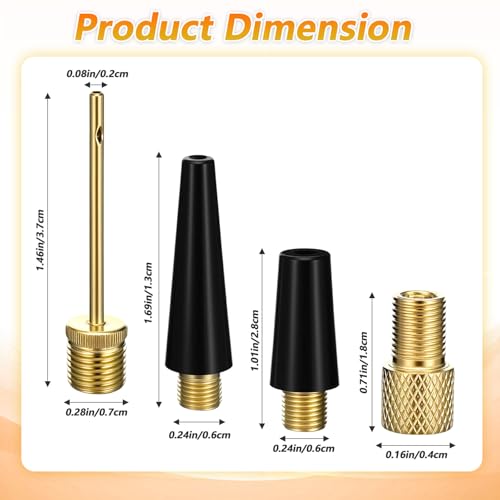 8 Pcs Ball Pump Needle Kit, Inflating Tire Replacement for Portable Tire Air Compressor Adapter for Inflatables Bicycles Bike Outdoor Sports Balls Inflator Adapter Tools