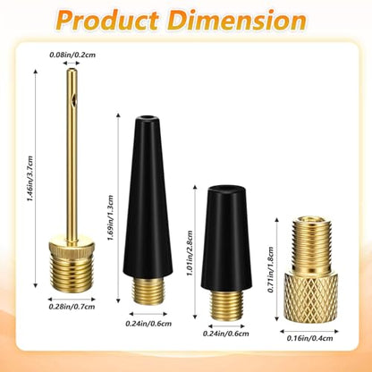 8 Pcs Ball Pump Needle Kit, Inflating Tire Replacement for Portable Tire Air Compressor Adapter for Inflatables Bicycles Bike Outdoor Sports Balls Inflator Adapter Tools