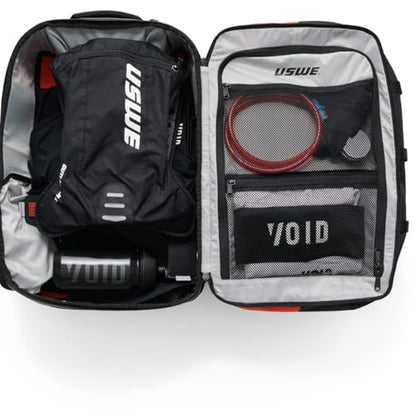 USWE Buddy Athlete Gear Pack, Duffle Bags to Store Sports Gear, Essentials, Ideal For Travelling, Gym, Training and More (40L Gear Pack Black/Red) - style: 40l Gear Pack Black/Red