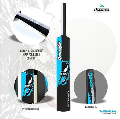Jaspo Dominator Venom Edition 34 Inches Plastic Cricket Bat,Ball Octopus Gripbest for Practicing- to Play with Soft Rubber, Tennis Wind Ball.