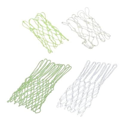 Mini Basketball Net Replacement 5Pcs Glowing Basketball Hoop Rims Net 12 Rings Standard Size Glowing Basketball Net Sun Powered Sports - color: 1276-S-W