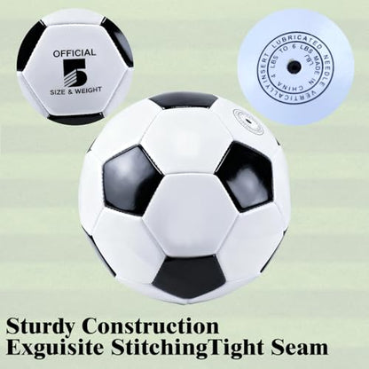 12 Set Christmas Operation Soccer Ball Bulk with Pump Needles, Size 5 Sport Soccer Ball Training Ball for Adults Soccer Christmas Charity Donation Supplies Game Play Gifts