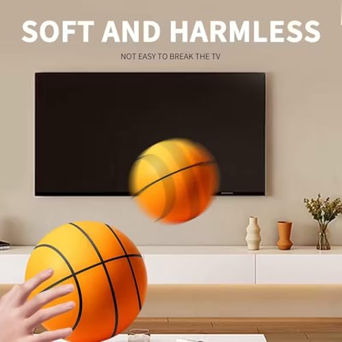 Silent Basketball Size 7/5/3, 2026 New Indoor Basketball Training Ball, Pro PU Foam Ball – Real Feel Higher Bounce Quieter - color: Green, size: #3