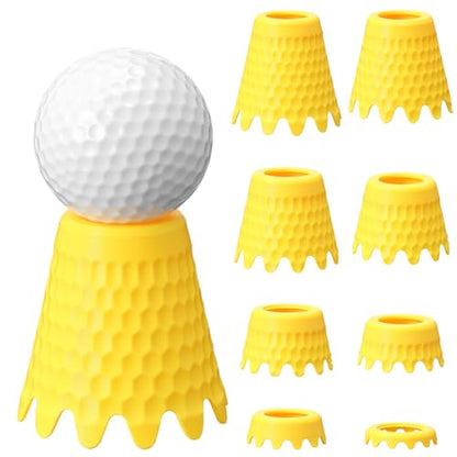 8 Pack Golf Simulator Tees, TPU Golf Tees 1/4"-2" Height, Durable Practice Tee for Indoor Outdoor Winter Training, Driving Range & Turf Mats