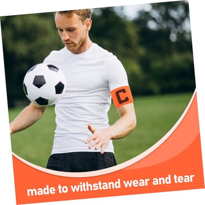 SUPVOX 4pcs Elastic Soccer Captain Armbands for Youth and Adults Team Sports Badge Stylish for Football Rugby and Basketball Games