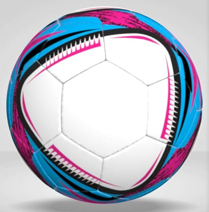 CSPL Official Size 5 Soccer Ball – Vibrant Blue/Pink Design, All-Weather Compatible, Durable PU Leather for Training & Match Play