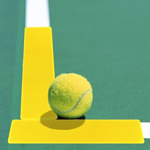 24 Pcs Court Line Marker Kit, Yellow Boundaries Markers Lines Set, Pickleball Court Lines Kit for Tennis Basketball Volleyball Badminton Pickleball Net Courts Outdoor or Indoor Training