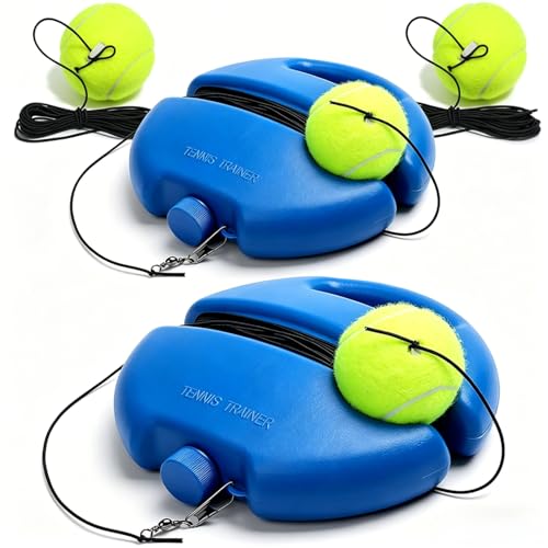 Tennis Ball Training Baseboard, 2026 Updated Tennis Trainer Equipment Set, Tennis Trainer Ball with String, Multifunction Tennis Practice Rebounder for Backyard, Tennis Self Training Tool