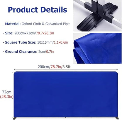 The Movable Ping Pong Ball Baffle,Blue Table Tennis Baffle, Ultra-Long Portable Table Tennis Field Fence, Splicable Table Tennis Surround Block for Table Tennis Court/Club/School/Stadium，（B