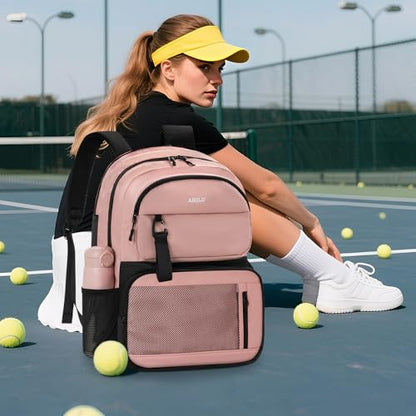 ANILD Tennis Bag Tennis Racket Backpack for 2 Rackets with Ventilated Shoe Compartment for Men & Women
