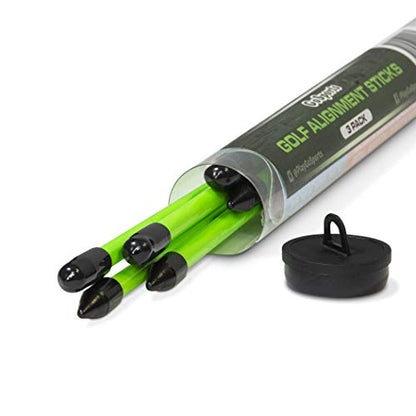 GoSports Golf Alignment Training Sticks - Choose 2 Or 3 Pack - 48 Inch Golf Alignment Aid Practice Rods