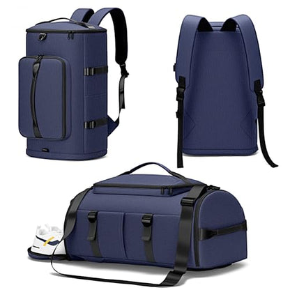 MIYCOO Gym Bag for Men Women with Shoes Compartment - Duffle Bag, Travel Backpack, Sports Backpack, Weekender Overnight Bag with Wet Pocket - Dark Blue - color: Dark Blue -Style2