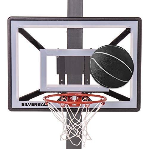 Silverback Junior Youth 33" Basketball Hoop with Lock ‘n Rock Mounting Technology Mounts to Round and Vertical Poles, Black (B8410W)