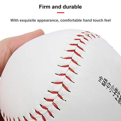 Softball Balls, 2 Pieces 12 Inch PU Softball Practice Balls Hand Stitched Official Size for Batting Practice Training