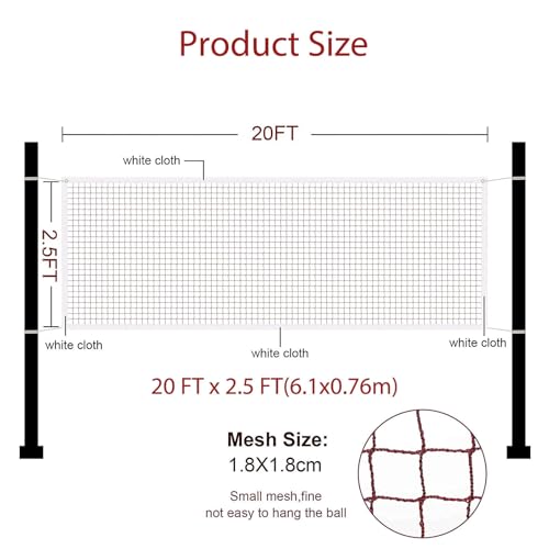 Portable Badminton Net Tennis Volleyball Pickleball Sport Net for Indoor Outdoor