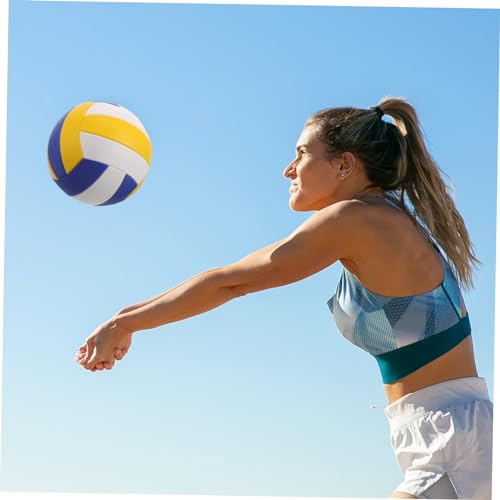 BESPORTBLE Soft Volleyball for Indoor Training Pu Inflatable Machine-Stitched for Competitive Play and Practice for Middle School Players