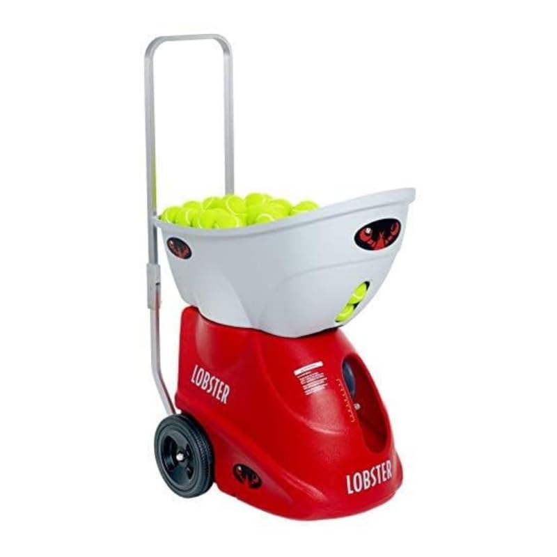 LOBSTER Sports Elite Tennis Ball Machine - Auto Portable Tennis Ball Launcher, Preloaded & Custom Drills, Spin Control, Lob Elevation Switch, Ball Speed (up to 80MPH), with Multi-Function Remote - style: Elite Liberty