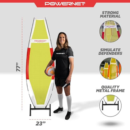 PowerNet Portable Defender Training Dummy for Football, Basketball and Soccer, 77" x 23" Portable Agility Training Equipment, Simulate Shooting Around Defense, Multi-Sport Mannequin