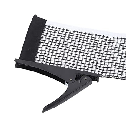 Professional Standard Table Tennis Net Bracket Set, Wireless Table Tennis Net Rack Kit with Nylon Net and Stainless Steel Clamps for Indoor Outdoor Play