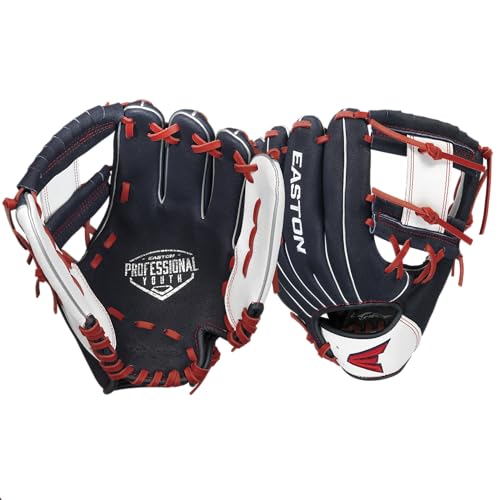 Easton | PROFESSIONAL YOUTH Baseball Glove | 10" | LHT | Navy/White/Red | I Web | PY10BR