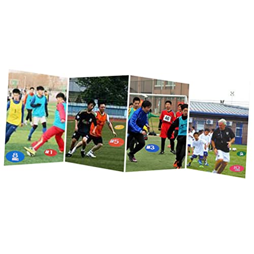 POPETPOP 10Pcs Reusable Football Markers Number Printed Soccer Training Signs for Use Durable Roadblock Plates for Agility Drills and Practice