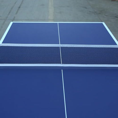 6ft Mid-Size Table Tennis Table, Portable Ping Pong Table Set with Net, Handle, 3 Balls, 2 Rackets Indoor&Outdoor Foldable Sports Set for Game Rooms, Apartments Blue One Size