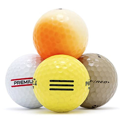 Recycled Hit-Away Used Golf Balls - Cheap Bulk Golfballs Perfect for Practice & Range Hitting - Mix Comes in a Mesh Ball Carrying Bag