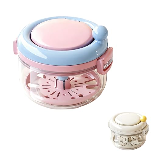 Retainer Case and Mouth Guard Case - Portable Orthodontic Storage Container with Filter and Tools, Denture Cleaning Box, No Leaks Denture Bath Box (Powder Blue) - color: Powder Blue
