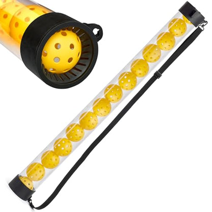 Pickleball Picker Upper Ball Holder, Pickleball Ball Picker Hopper Tube, Pickleball Pickup Tube - Lightweight Pickleball Retriever Collector with Shoulder Strap