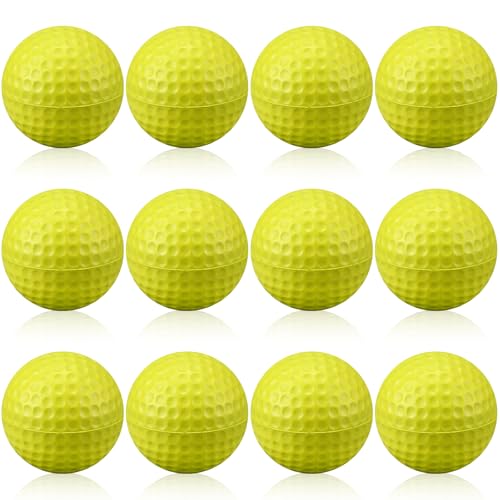 12 Pcs Foam Golf Practice Balls Soft Foam Balls for Golf Practice Realistic Feel and Flight Sport Training - color: Green
