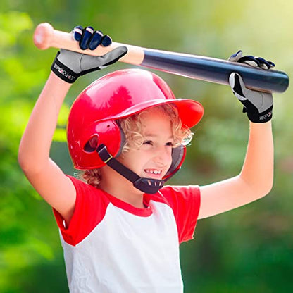 Youth Baseball Batting Gloves for Kids Boys Girls Ages 5-12 - color: Vibrant Blue, size: Youth XS/S (5.5in-6 in)