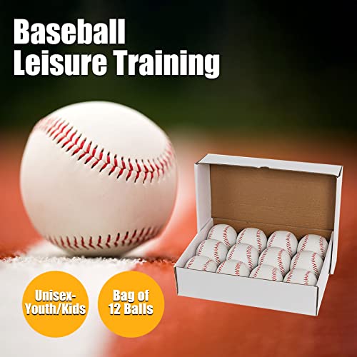 TeeBall 12 Pack Tballs Training 9 inch TeeBall Soft Baseballs for Training Safety Balls for Youth Coach Pitch Soft Baseballs for Beginners