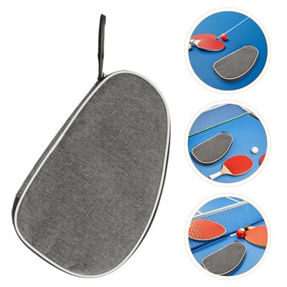 Table Tennis Racket Carrying Bag 2pcs Set Gray Shell Hard Protective Case Sports Handbag for Pingpong Paddle Storage and Travel