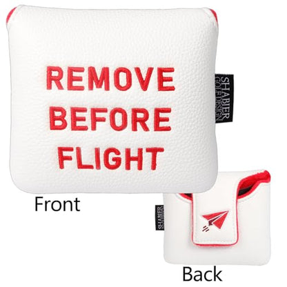Golf Head Cover with RBF Design for Golf Club - size: for Large Mallet, style: White