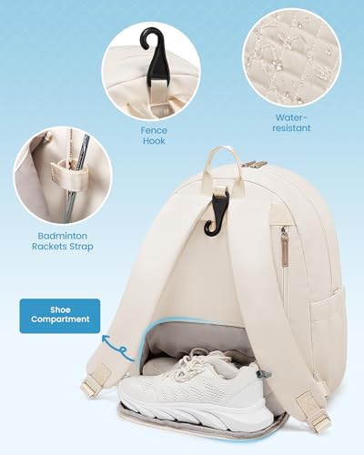 Tennis Bag, Quilted Tennis Sling Crossbody Backpack, Water Resistant Tennis Racket Bags for Women Men, Suitable for Pickleball Tennis Badminton