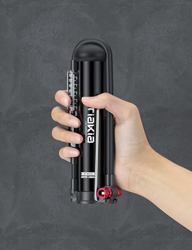 Tiakia Bike Pump with Gauge, High Pressure Bicycle Pump High Volume Portable Hand Air Pump Fit Presta, Schrader Valves Aluminum Bike Tire Pump for Mountain Road Bike, Strollers, Balls